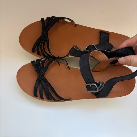 Lucky Brand Juniffer Platform Wedge Sandal Black Sz 11M - Picture 4 of 9